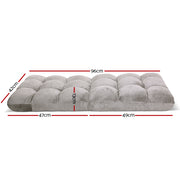 Artiss Lounge Sofa Bed Flannel Fabric Grey FLOOR-SBL-M193-S-GY