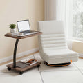 Artiss Floor Lounge 360 degrees Swivel Foldable Sofa Chair and Side Table with Castors Set FLOOR-SET-03LIN-COF07