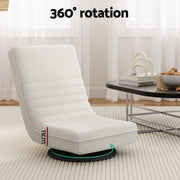 Artiss Swivel Floor Chair & TV Entertainment Unit with Storage Shelf Set FLOOR-SET-03LIN-Z-TV144