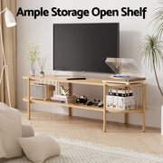 Artiss Swivel Floor Chair & TV Entertainment Unit with Storage Shelf Set FLOOR-SET-03LIN-Z-TV144