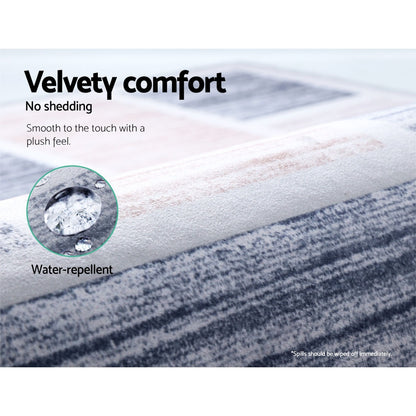 Artiss Rug 120x170cm Area Rug Large Carpet Soft Short Pile Modern Oblo FLR-2130-120X170-BG-GR