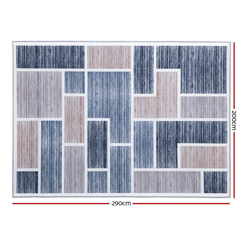Artiss Rug 200x290cm Area Rug Large Carpet Soft Short Pile Modern Oblo FLR-2130-200X290-BG-GR