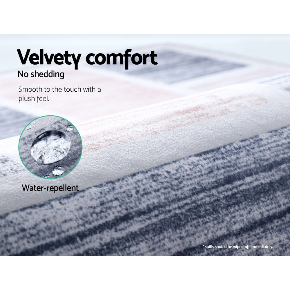 Artiss Rug 200x290cm Area Rug Large Carpet Soft Short Pile Modern Oblo FLR-2130-200X290-BG-GR