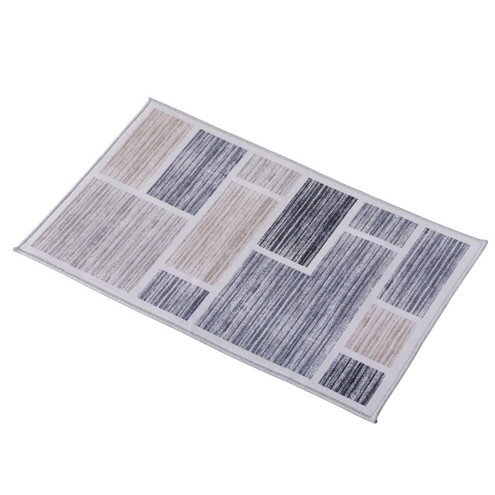 Artiss Floor Rug 50X80cm Doormat Soft Velvet Non-Slip Bath Mat Small Modern FLR-2130-50X80-GR