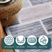 Artiss Floor Rug 50X80cm Doormat Soft Velvet Non-Slip Bath Mat Small Modern FLR-2130-50X80-GR