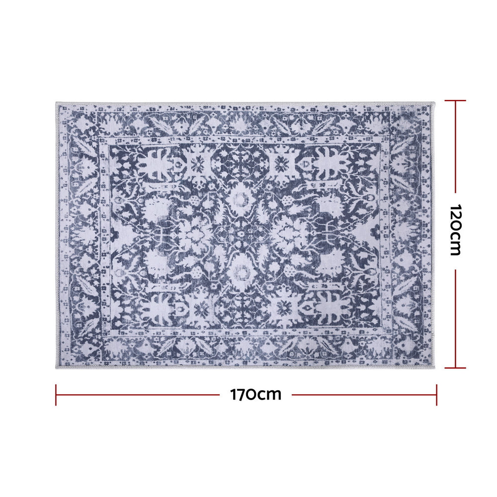 Artiss Floor Rug 120x170cm Soft Velvet Washable Modern Area Rug Floor Carpet Mat FLR-2133-120X170-GR1