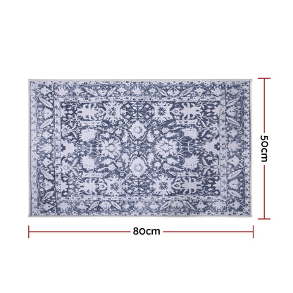 Artiss Floor Rug 50X80cm Doormat Soft Velvet Non-Slip Bath Mat Small Rug Modern FLR-2133-50X80-GR