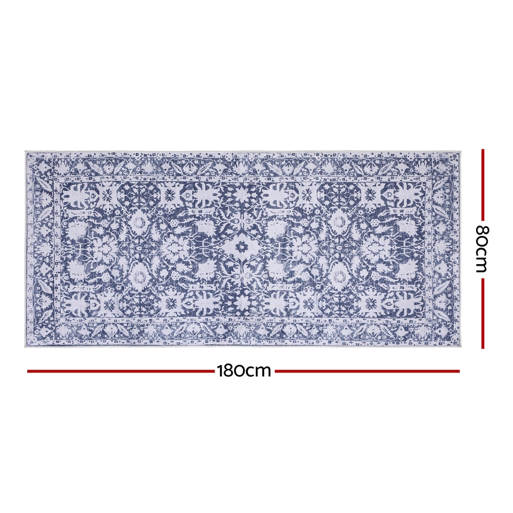 Artiss Hallway Runner Rug 80x180cm Soft Velvet Washable Modern Kitchen Mat FLR-2133-80X180-GR