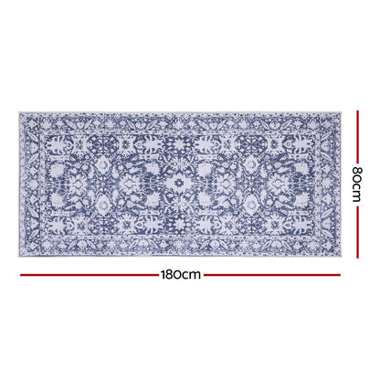 Artiss Hallway Runner Rug 80x180cm Soft Velvet Washable Modern Kitchen Mat FLR-2133-80X180-GR