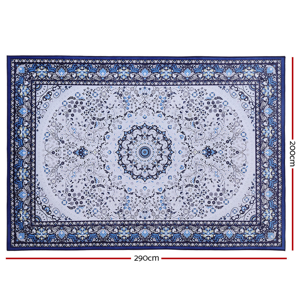 Artiss Rug 200x290cm Area Rug Large Carpet Soft Short Pile Modern Gaspar FLR-2193-200X290-BL-GY