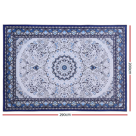 Artiss Rug 200x290cm Area Rug Large Carpet Soft Short Pile Modern Gaspar FLR-2193-200X290-BL-GY