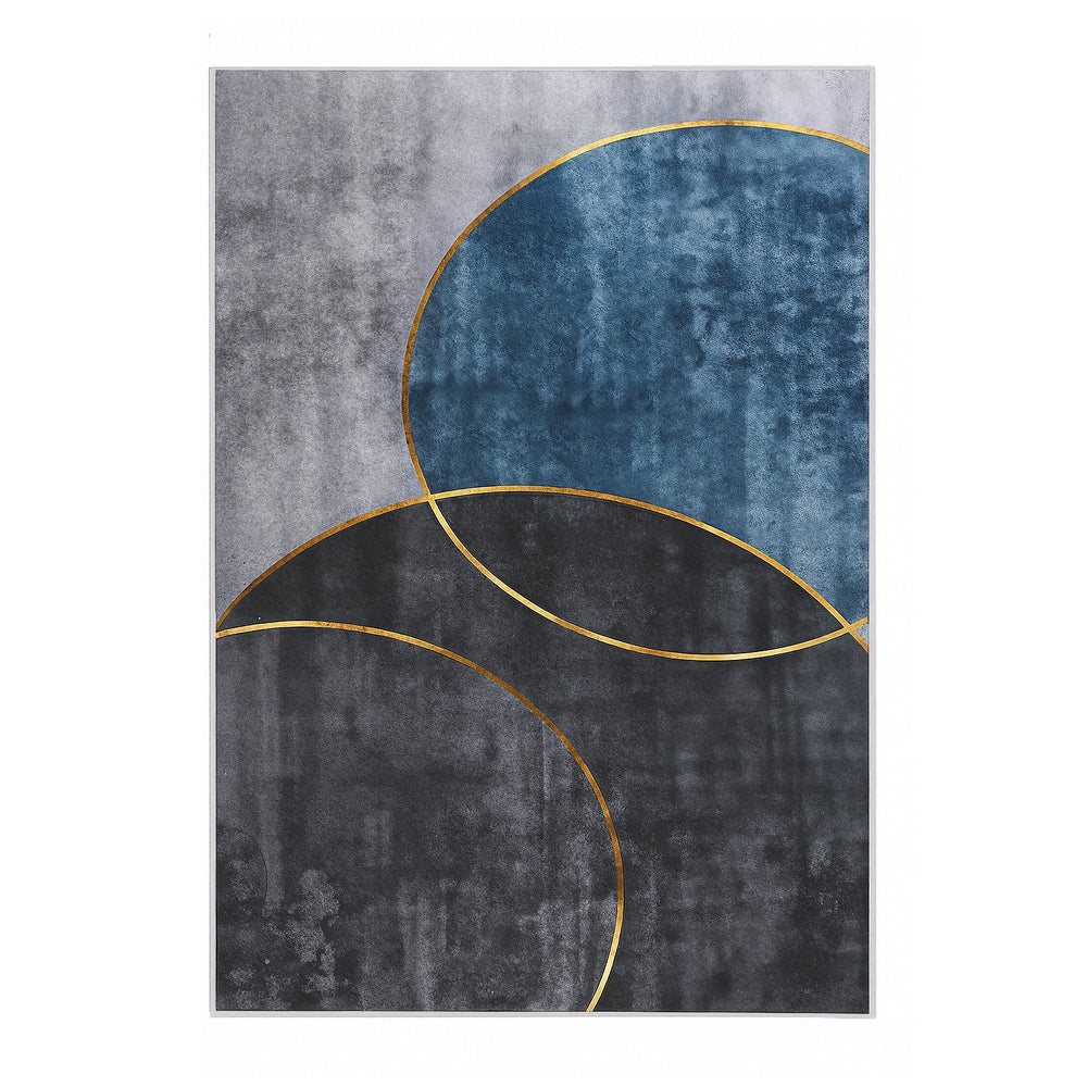 Artiss Washable Floor Rug 160X230cm Large Geometric Area Rug Modern Floor Carpet FLR-2846-160X230-BLGY