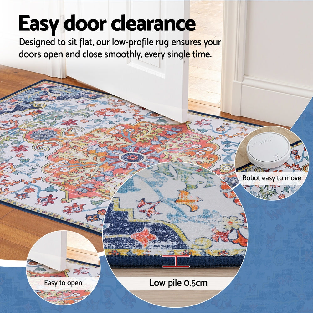 Artiss Floor Rug 50X80 Doormat Carpet Short Pile Non-Slip Entryway Mat Bohemian FLR-3200-50X80-OG