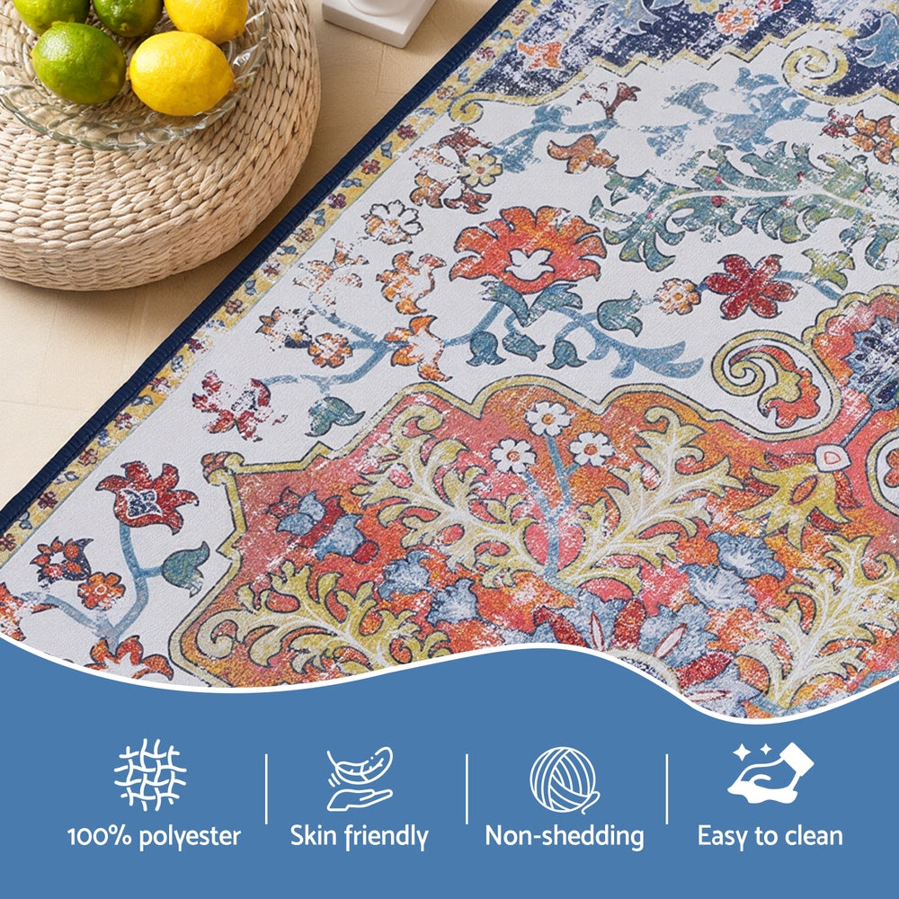 Artiss Floor Rug 50X80 Doormat Carpet Short Pile Non-Slip Entryway Mat Bohemian FLR-3200-50X80-OG