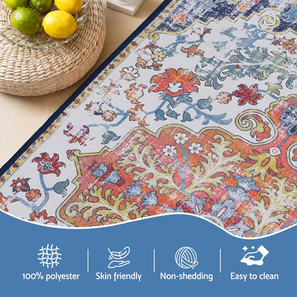 Artiss Floor Rug 50X80 Doormat Carpet Short Pile Non-Slip Entryway Mat Bohemian FLR-3200-50X80-OG