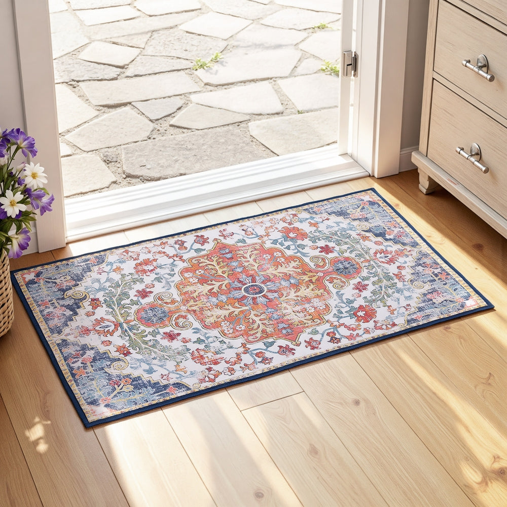 Artiss Floor Rug 50X80 Doormat Carpet Short Pile Non-Slip Entryway Mat Bohemian FLR-3200-50X80-OG