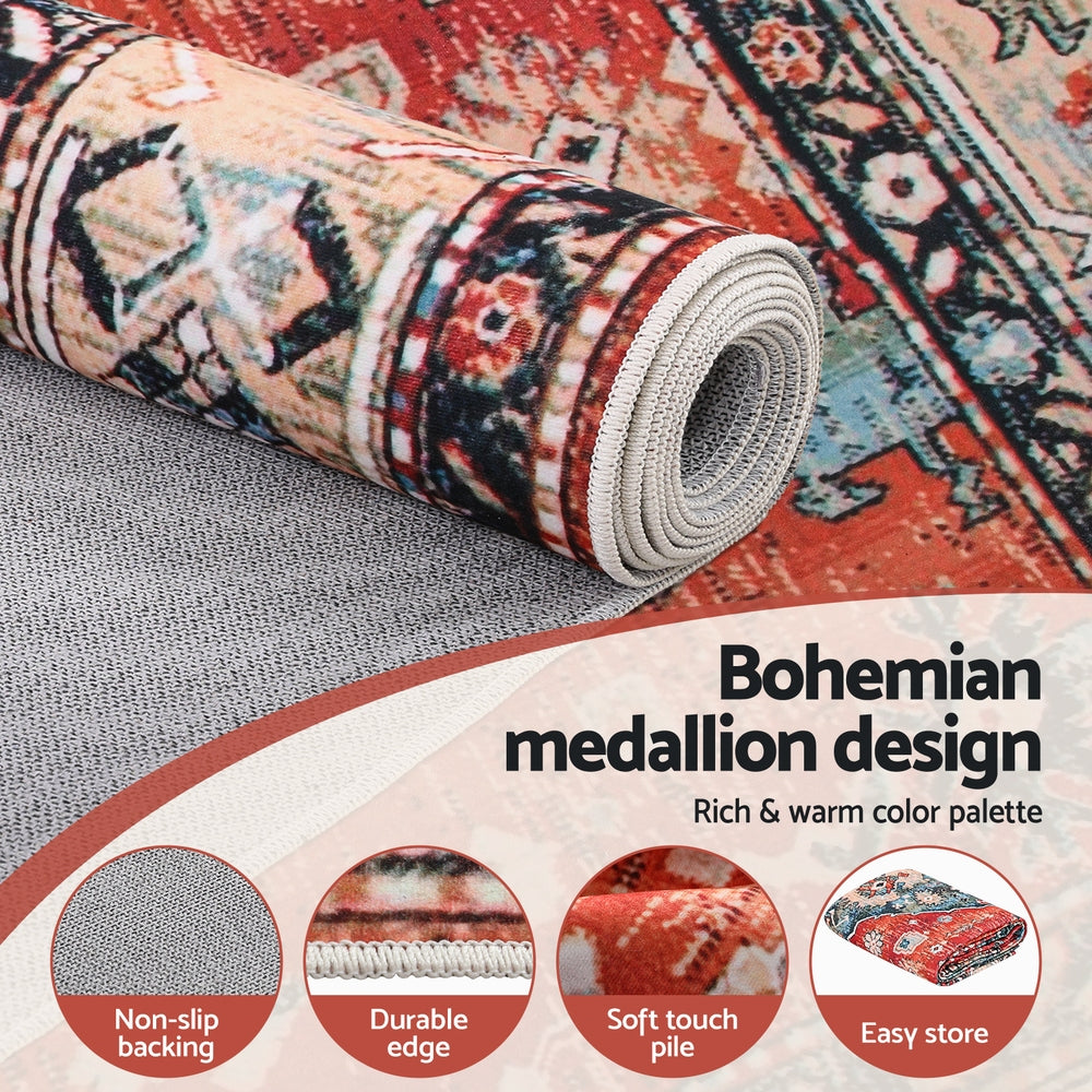 Artiss Floor Rug 160X230cm Large Washable Area Rug Modern Living Room Carpet Mat FLR-4217-160X230-RD
