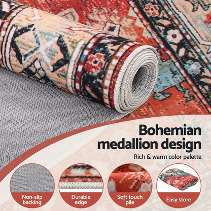Artiss Floor Rug 200X290cm Large Washable Area Rug Modern Living Room Carpet Mat FLR-4217-200X290-RD