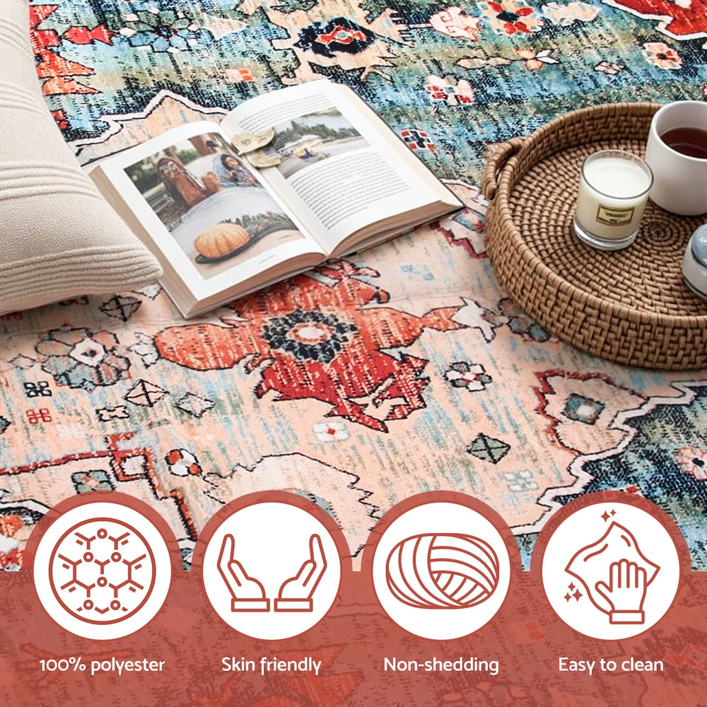 Artiss Floor Rug 240X340cm Large Washable Area Rug Modern Living Room Carpet Mat FLR-4217-240X340-RD