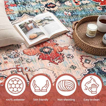 Artiss Floor Rug 240X340cm Large Washable Area Rug Modern Living Room Carpet Mat FLR-4217-240X340-RD