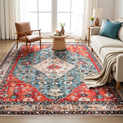 Artiss Floor Rug 240X340cm Large Washable Area Rug Modern Living Room Carpet Mat FLR-4217-240X340-RD