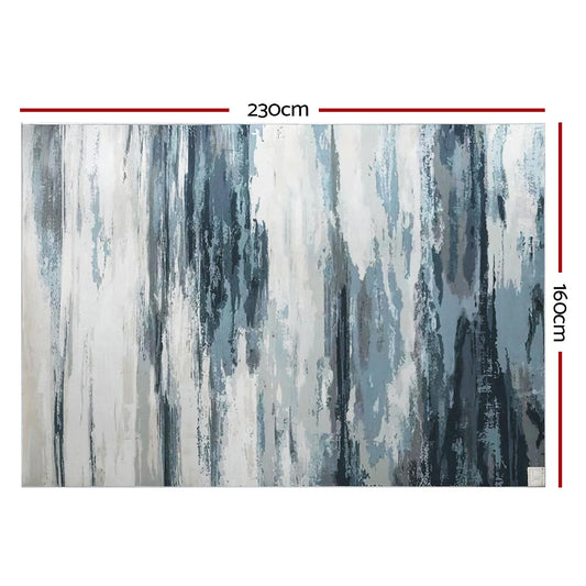 Artiss Rug 160x230cm Area Rug Washable Mat Large Carpet Soft Short Pile Poca FLR-4233-160X230-BG-GR