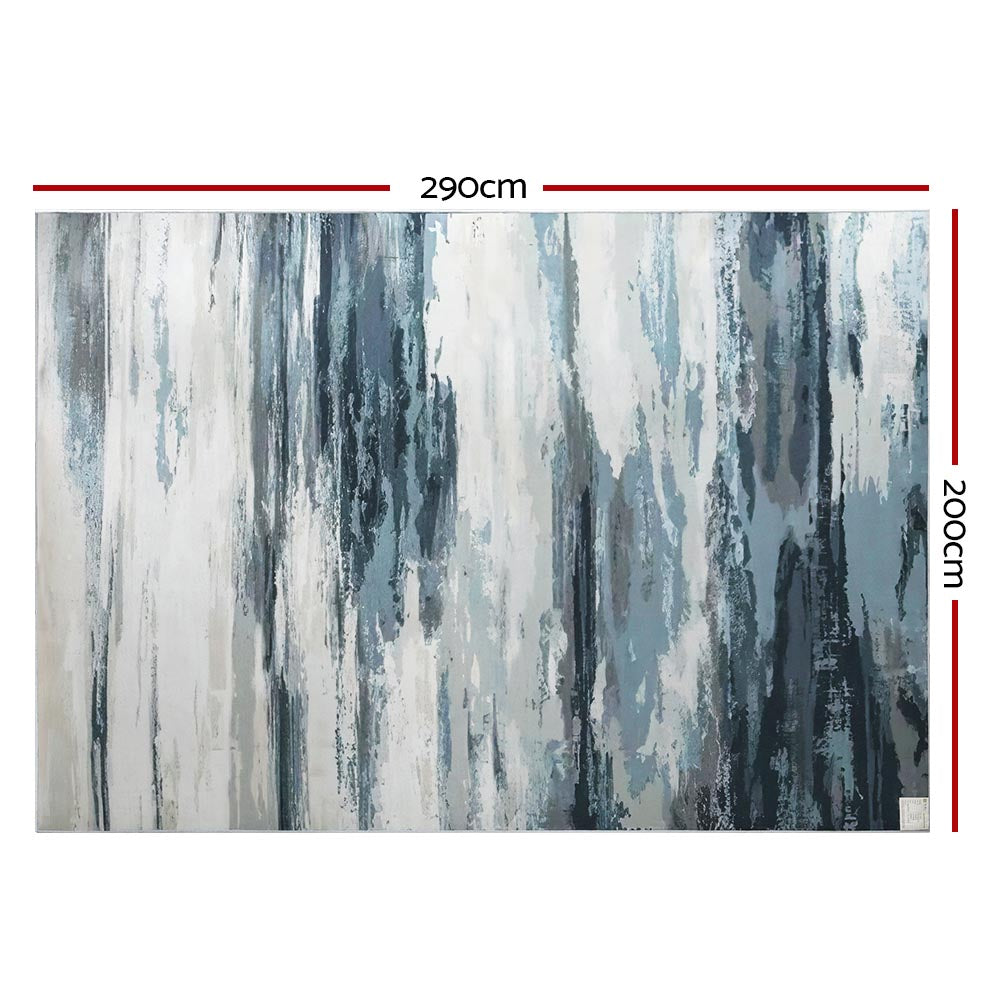 Artiss Rug 200x290cm Area Rug Washable Mat Large Carpet Soft Short Pile Poca FLR-4233-200X290-BG-GR