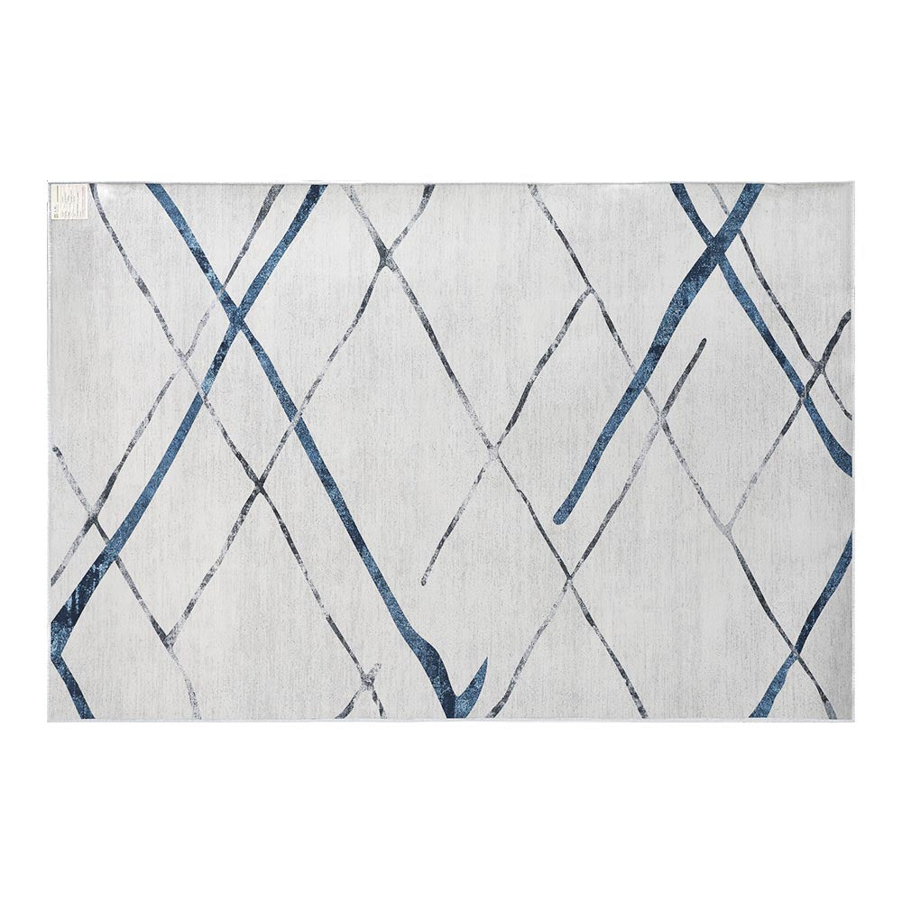 Artiss Rug 160x230cm Area Rug Washable Mat Large Carpet Soft Short Pile Jaca FLR-4353-160X230-BL-GR