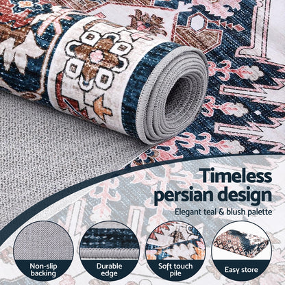 Artiss Floor Rug 160X230cm Large Washable Persian Area Rug Living Room Carpet FLR-4857-160X230-BL