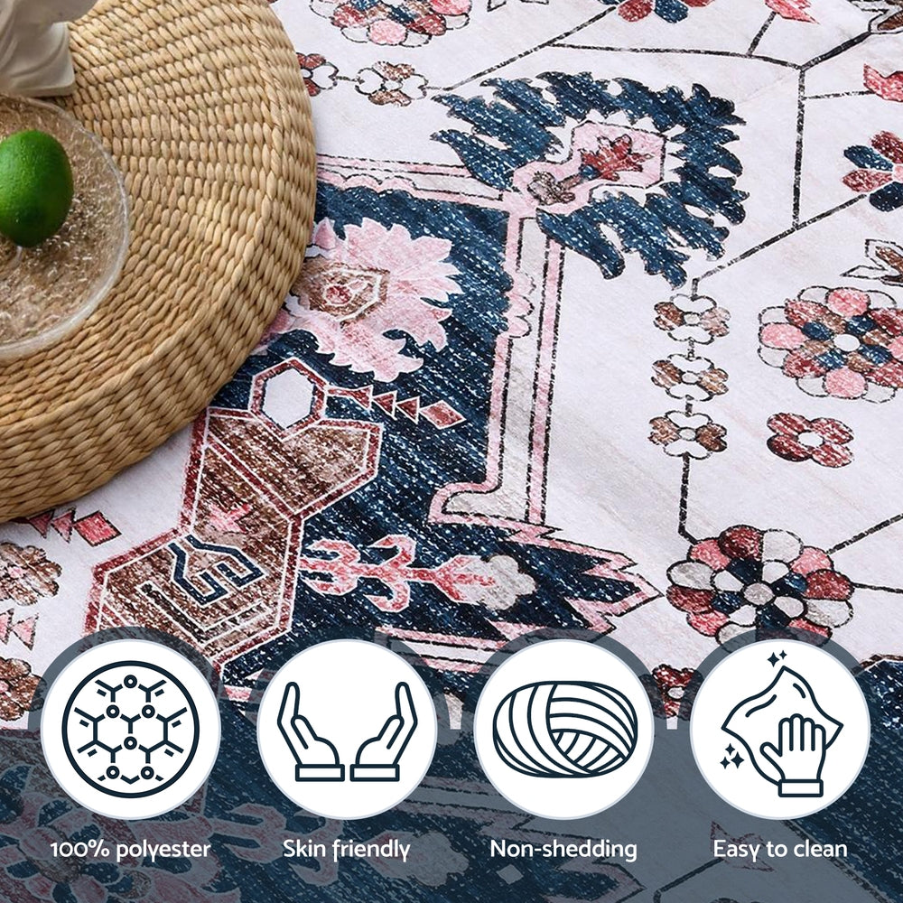 Artiss Floor Rug 160X230cm Large Washable Persian Area Rug Living Room Carpet FLR-4857-160X230-BL