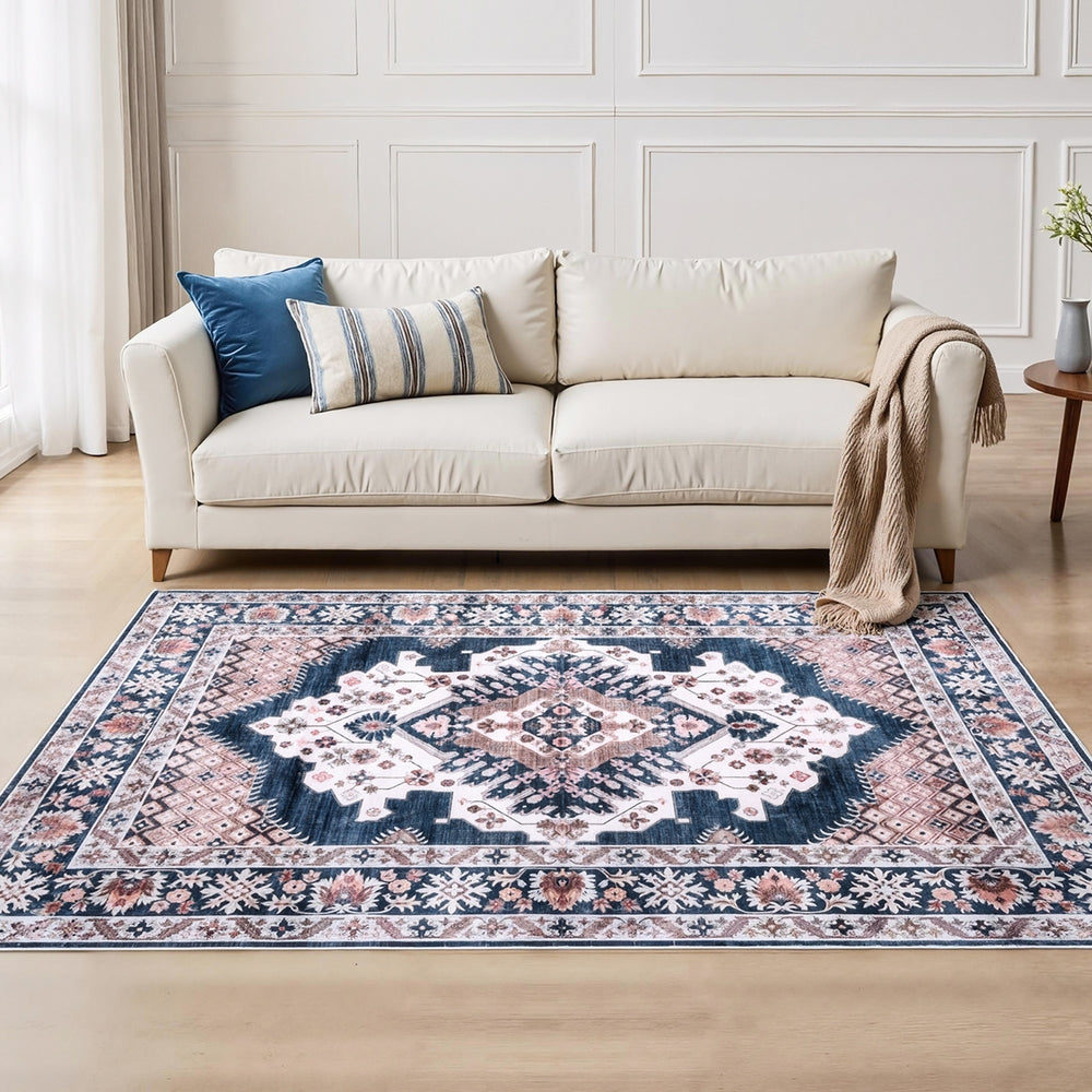 Artiss Floor Rug 160X230cm Large Washable Persian Area Rug Living Room Carpet FLR-4857-160X230-BL