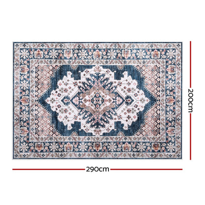 Artiss Floor Rug 200X290cm Large Washable Persian Area Rug Living Room Carpet FLR-4857-200X290-BL