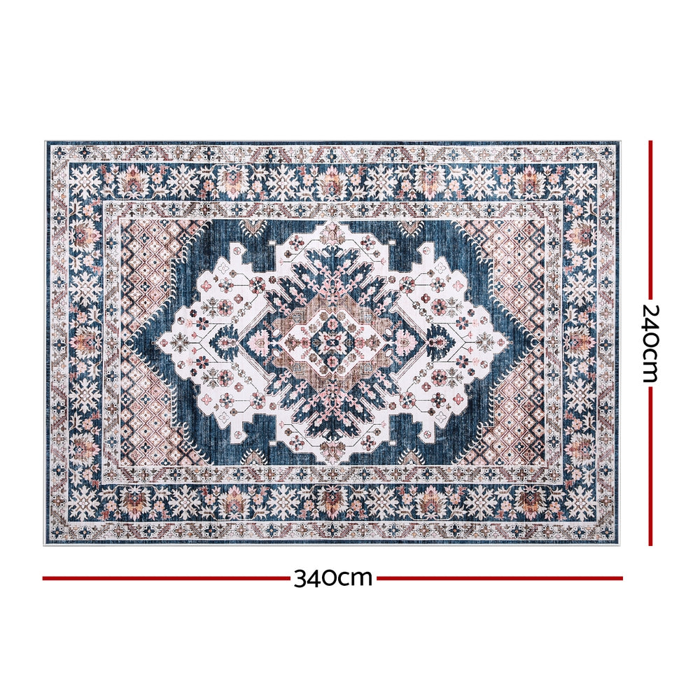 Artiss Floor Rug 240x340cm Large Washable Persian Area Rug Living Room Carpet FLR-4857-240X340-BL