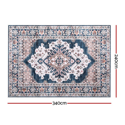 Artiss Floor Rug 240x340cm Large Washable Persian Area Rug Living Room Carpet FLR-4857-240X340-BL