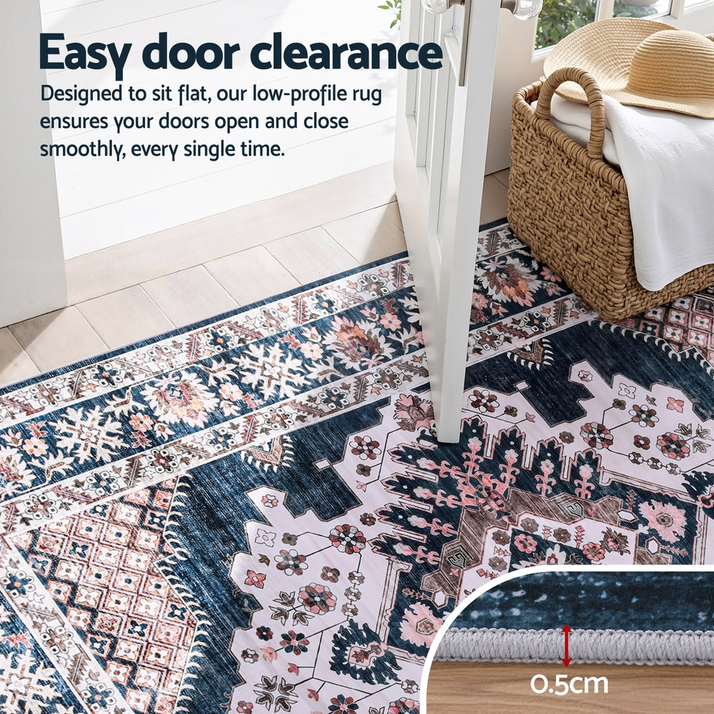 Artiss Floor Rug 240x340cm Large Washable Persian Area Rug Living Room Carpet FLR-4857-240X340-BL