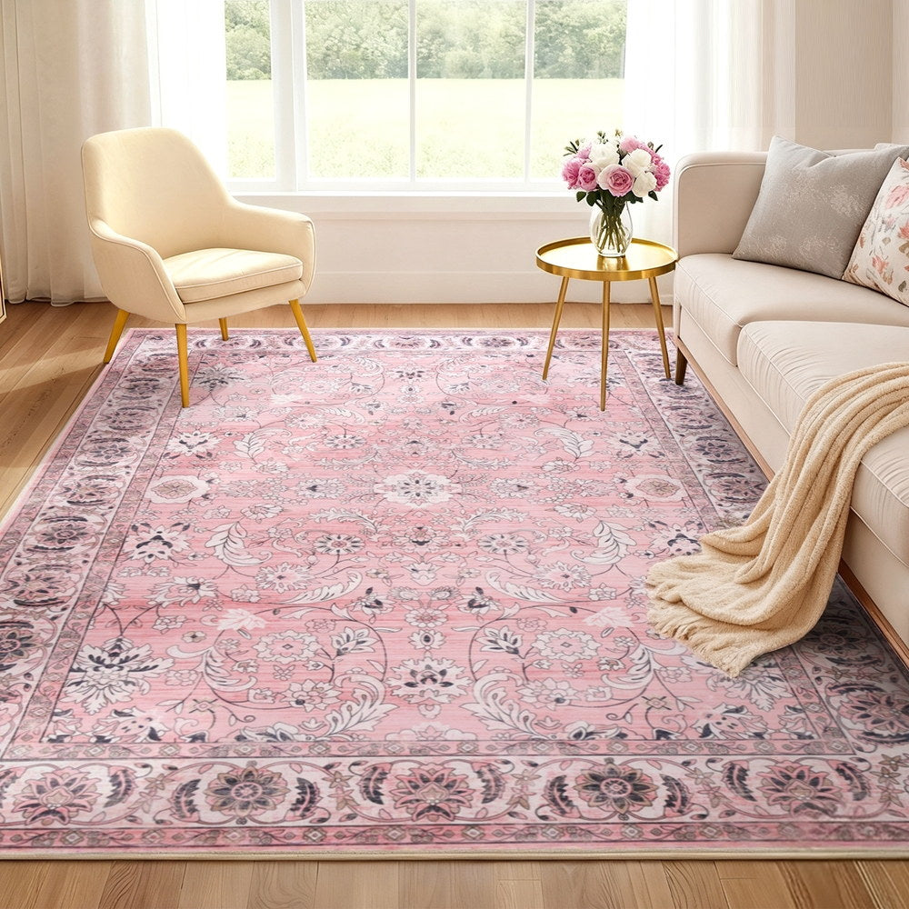 Artiss Floor Rug 200X290cm Large Washable Area Rug Vintage Living Room Carpet FLR-4858-200X290-PK