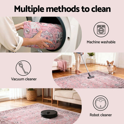 Artiss Floor Rug 240X340cm Large Washable Area Rug Vintage Living Room Carpet FLR-4858-240X340-PK