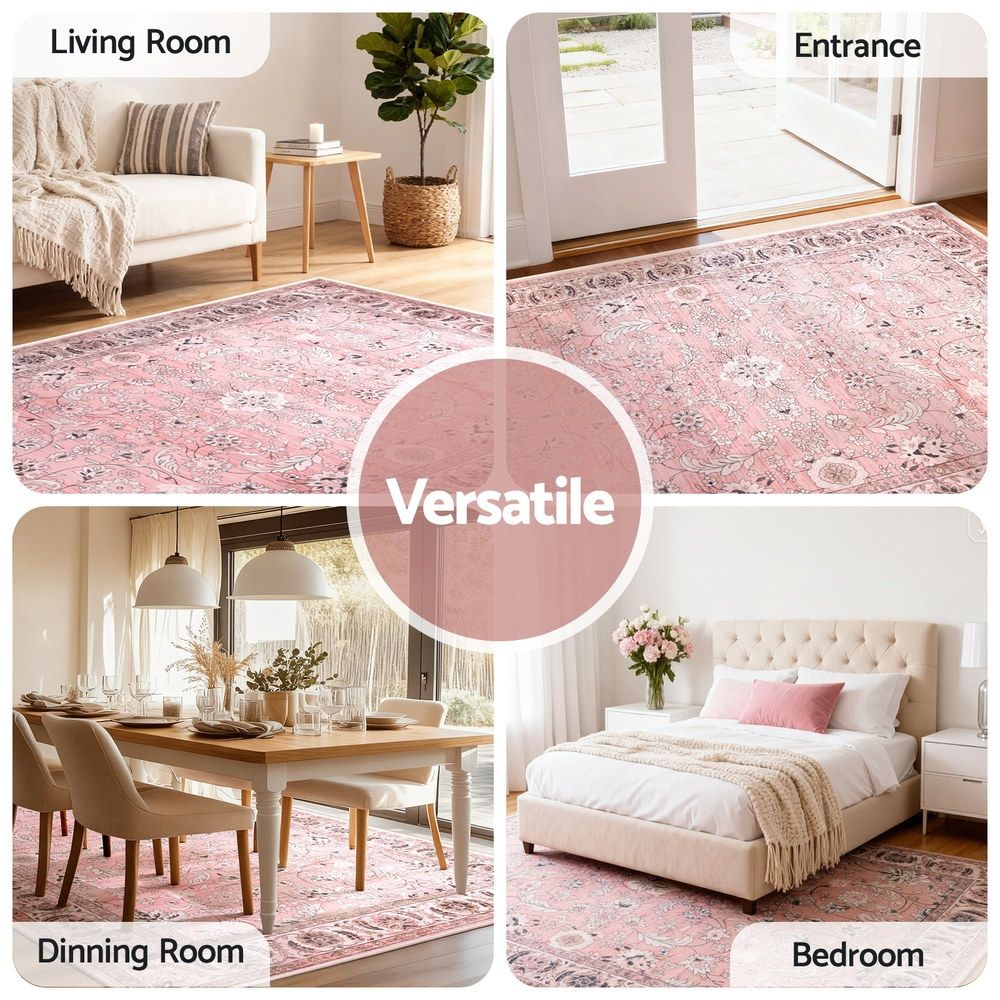 Artiss Floor Rug 240X340cm Large Washable Area Rug Vintage Living Room Carpet FLR-4858-240X340-PK