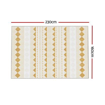 Artiss Rug 160x230cm Area Rug Washable Mat Large Carpet Soft Short Pile Ella FLR-BSM01-160X230-YE