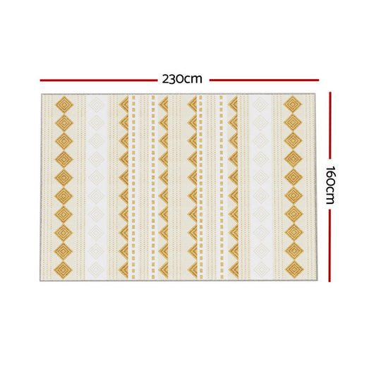Artiss Rug 160x230cm Area Rug Washable Mat Large Carpet Soft Short Pile Ella FLR-BSM01-160X230-YE