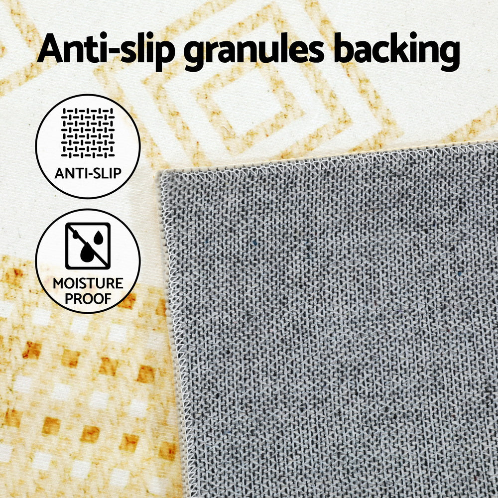 Artiss Rug 160x230cm Area Rug Washable Mat Large Carpet Soft Short Pile Ella FLR-BSM01-160X230-YE