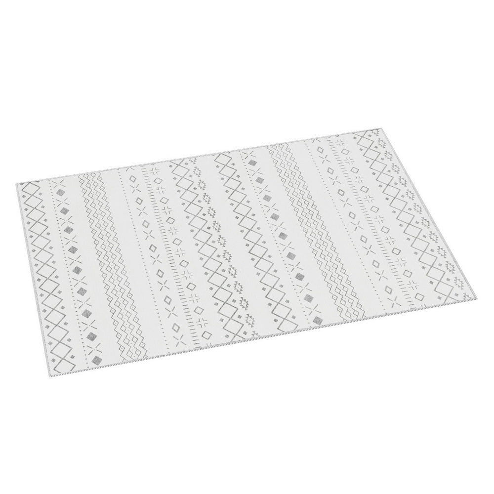 Artiss Rug 120x160cm Area Rug Washable Mat Large Carpet Soft Short Pile Una FLR-BSM02-120X160-BK