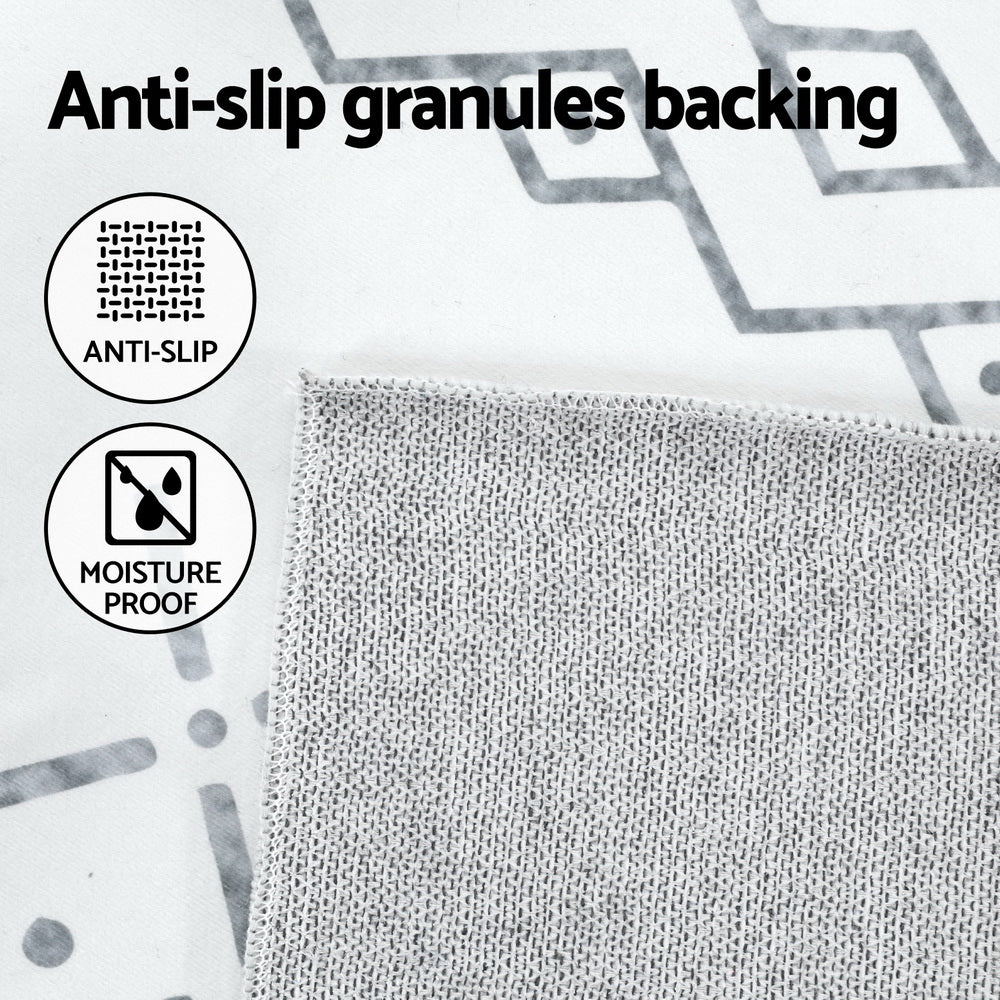 Artiss Rug 200x290cm Area Rug Washable Mat Large Carpet Soft Short Pile Una FLR-BSM02-200X290-BK