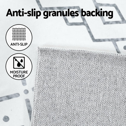 Artiss Rug 200x290cm Area Rug Washable Mat Large Carpet Soft Short Pile Una FLR-BSM02-200X290-BK
