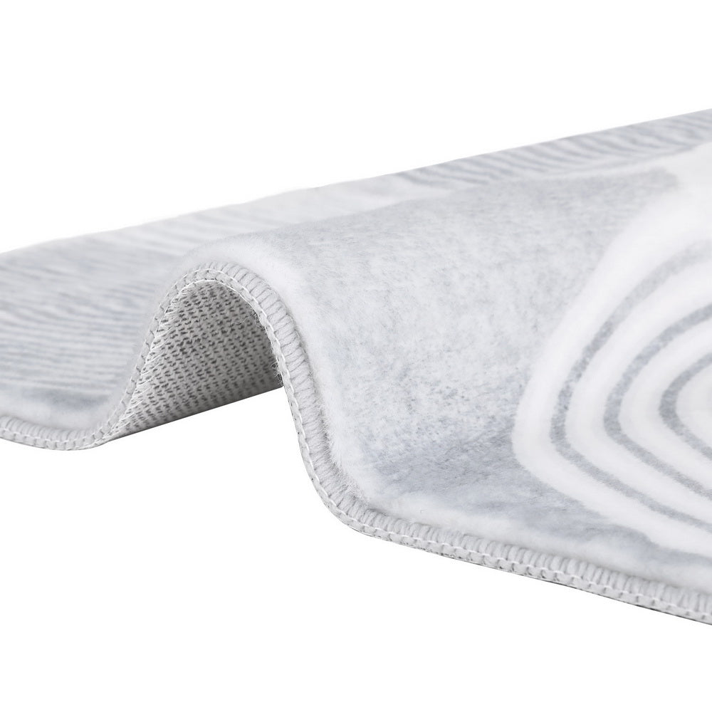 Artiss Rug 200x290cm Area Rug Washable Mat Large Carpet Faux Rabbit Fur Cyril FLR-FFUR01-200X290-WHBK