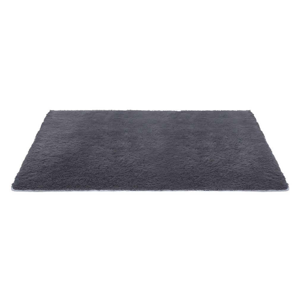 Artiss Floor Rug 160x230cm Plush Area Shaggy Rug Living Room Bedroom Carpet Grey FLR-FLU01-160X230-GY