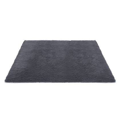 Artiss Floor Rug 200x290cm Plush Area Shaggy Rug Living Room Bedroom Carpet Grey FLR-FLU01-200X290-GY