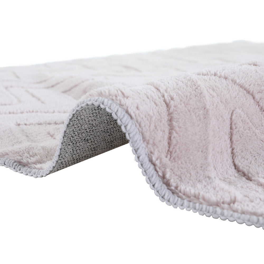 Artiss Rug 160x230cm Area Rug Washable Mat Large Carpet Microfiber Ripple FLR-JAC01-160X230-WH