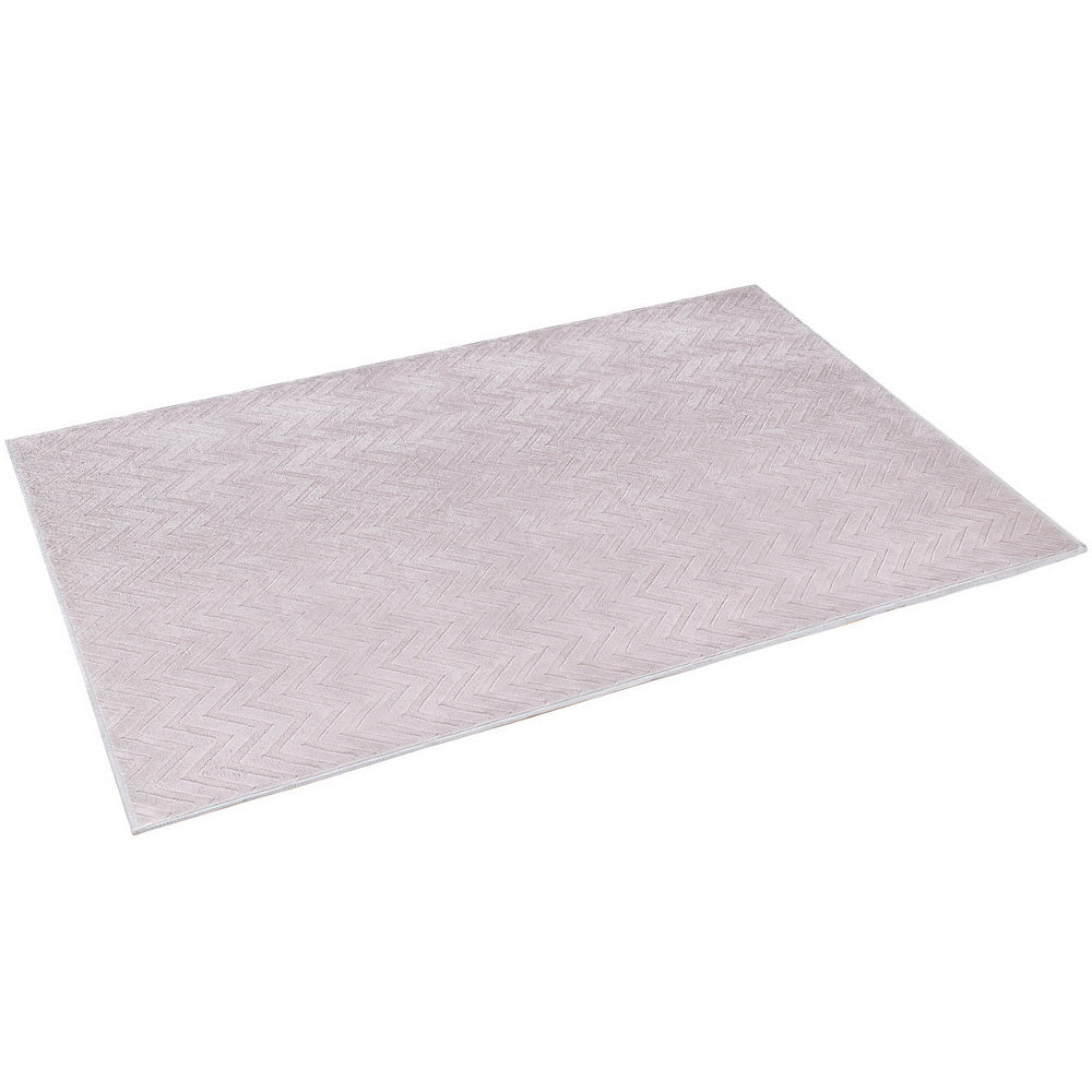 Artiss Rug 200x290cm Area Rug Washable Mat Large Carpet Microfiber Ripple FLR-JAC01-200X290-WH