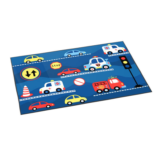 Artiss Rug 120x160cm Area Rug Washable Mat Large Carpet Soft Short Pile Kids FLR-KID01-120X160-BU